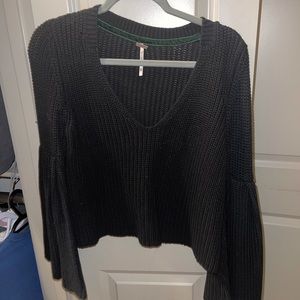 Free people bell bottom sleeve sweater